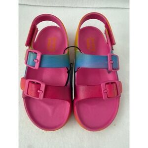 NWT Jumping Beans Rainbow Sandals Pink Blue Ombre Size 9T/10T